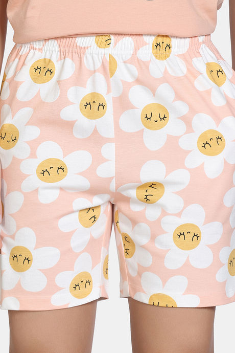 Zivame Knit Cotton Short Set - Almost Apricot — image 6